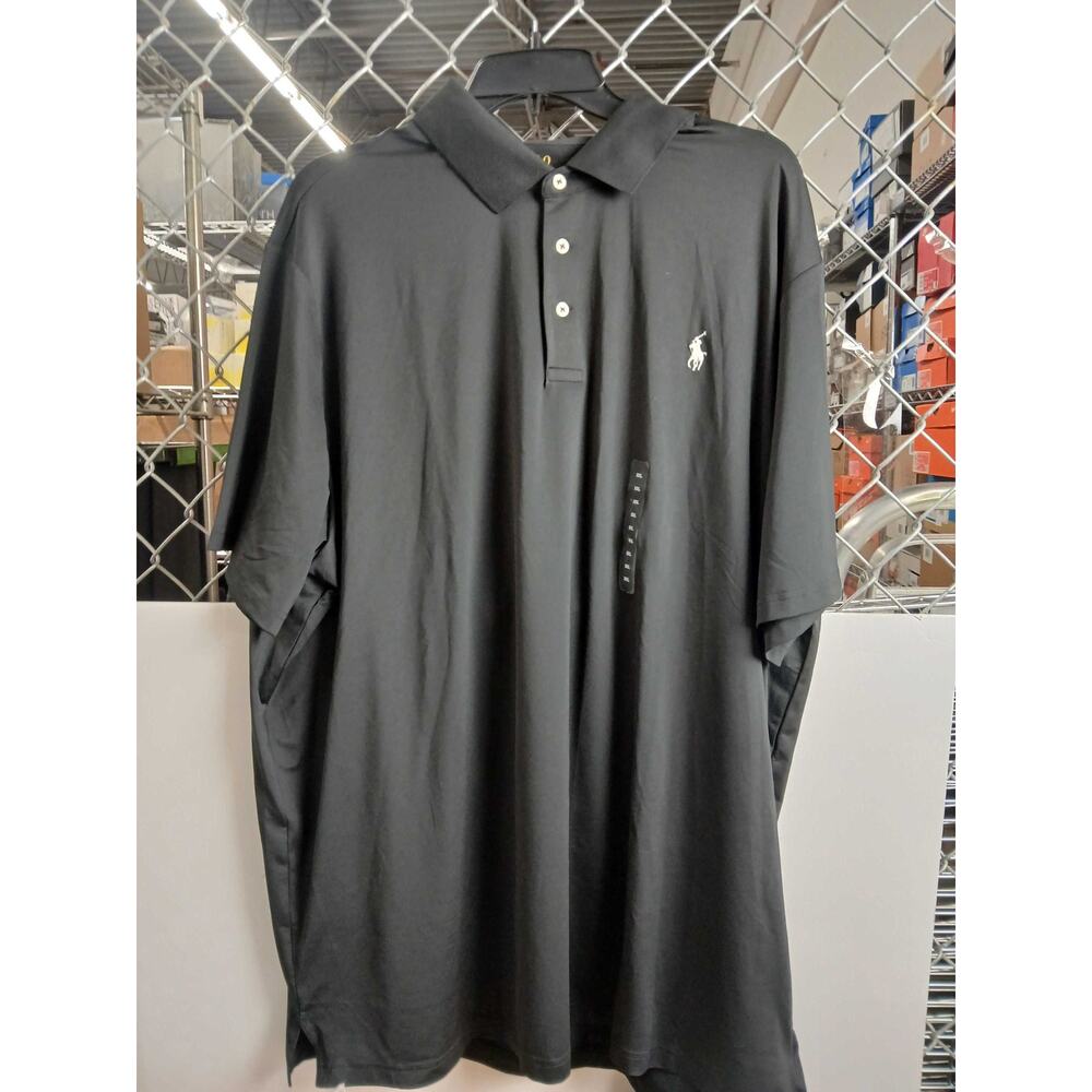 NWT Polo Ralph Lauren Men's Classic Fit Polo Shirt Black Cotton Logo Size XXL